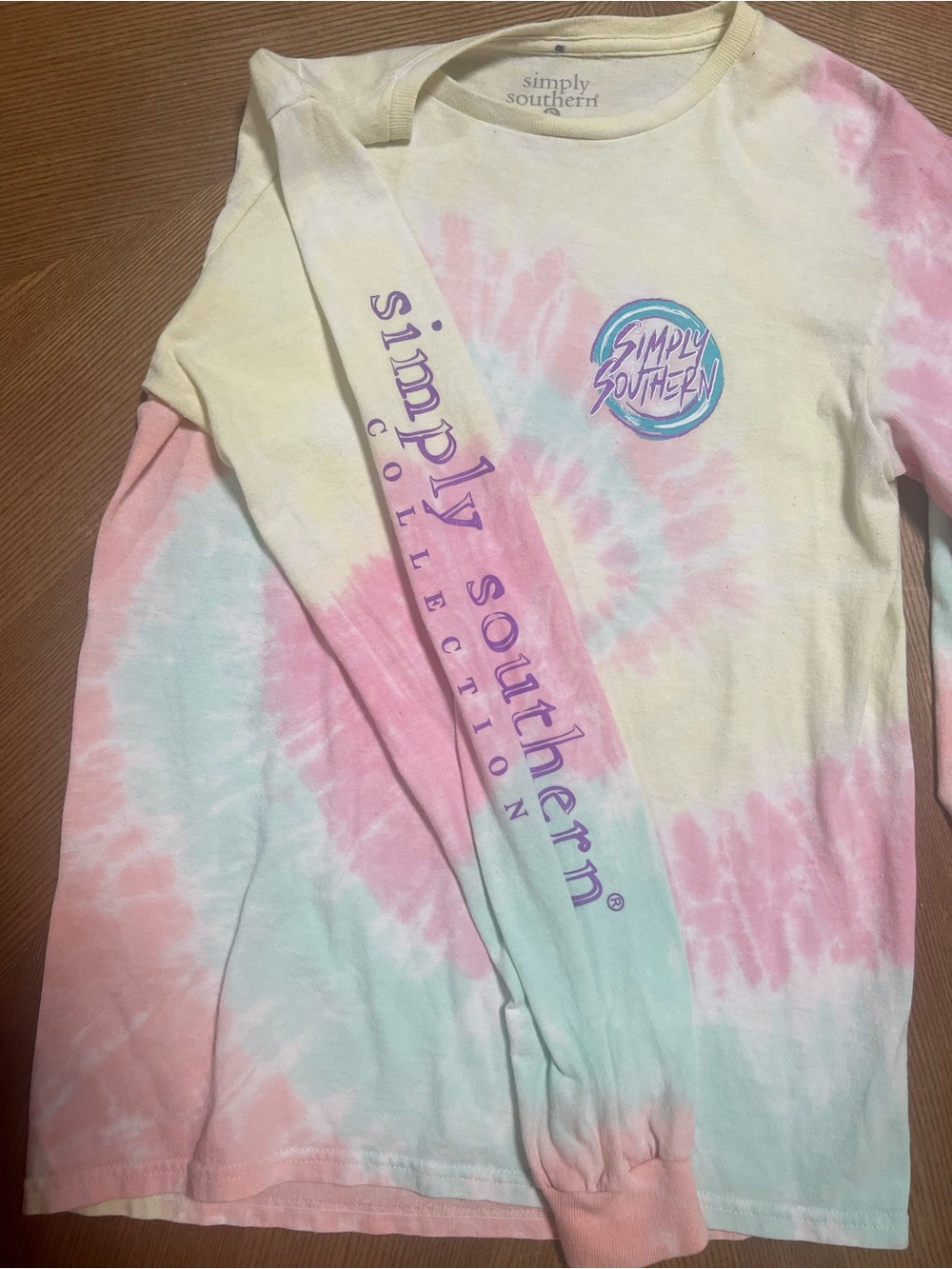 Simply Southern Tie-Dye Dog Lover Labradoodle Long Sleeved Shirt Women’s Small - Picture 3 of 5